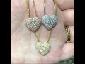 18k diamond puffed heart with 18k chain