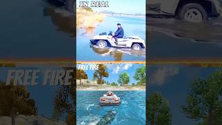 Free fire water vehicle vs real