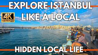 4K Istanbul Walking Tour: Local Life, Street Food, Galata Bridge \u0026 Eminönü Bazaar,Galataport,Karaköy