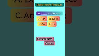 English grammar quiz question 31 #educationalcontent #english #simplepresenttense #quiz