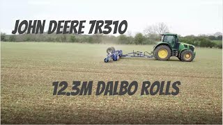 ROLLING WITH JOHN DEERE 7R310 AND OUR NEW 12.3 METER DALBO ROLLS #COTSWOLD #JOHNDEERE