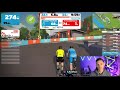 wtrl zwift racing stage recon cobbled climbs richmond pray to the powerup gods