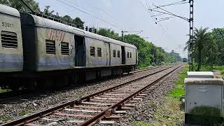 DOWN KRISHNANAGAR - BBD BAGH LOCAL DEPARTING FROM KRISHNANAGAR JN. A DOG WAITING FOR TRAIN LEAVE.