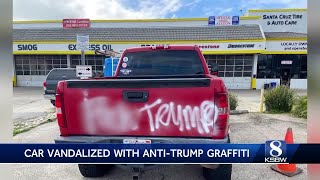 Deputies investigating anti-Trump vandalism on a truck in Santa Cruz County