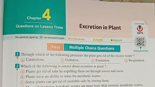 حل اسئله درس Excretion in Plant  للصف الثاني الثانوي لغات 2024