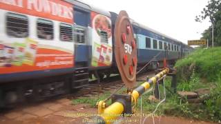 Indian Railways: Trains at Speed rushing through Kumbla Railway Station (SR, Palakkad Div)  (Part 1)