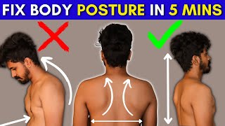 How to Fix Your Body Posture at Home in 5 Mins | House of Maverick