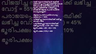 ശതമാനം | തിരഞ്ഞെടുപ്പുകളിലെ ആകെ വോട്ടുകള്‍ ഒരു മിനിറ്റില്‍ കാണാം | Percentage Tricks | Kerala PSC