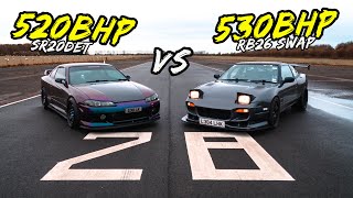 520BHP NISSAN S15 SILVIA VS 530BHP NISSAN 200SX S13.. OG BATTLES!