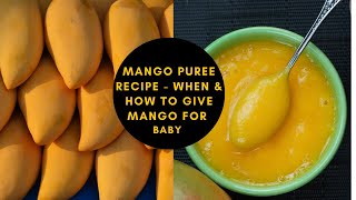 Mango Puree Recipe for Babies | When and How to Give Mango For Baby | Mango for Baby Food