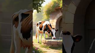 Beautiful story of smart cow and naughty parrot #trending #youtubeshorts #shorts #viralshort #india