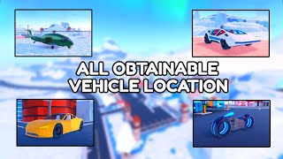 All Jailbreak Obtainable Vehicle Spawn Location - Jailbreak 2022 | WolfyTobey