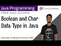 Boolean and Char Data Type in Java || Lesson 6 || Java Programming || Learning Monkey ||