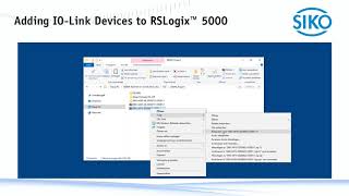 SIKO - Adding IO-Link Devices to RSLogix™ 5000