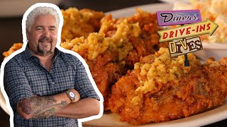 Guy Fieri Eats Garlic Fried Chicken | Diners, Drive-Ins and Dives | Food Network