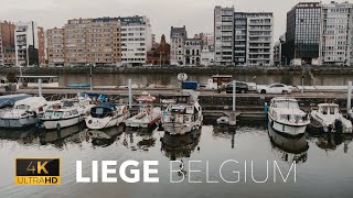 Liege, Belgium Sunday Market || 4K Walking Tour