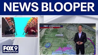 News anchors multiply on screen in graphics glitch