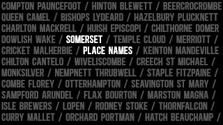 Somerset place names: poetry, history and etymology