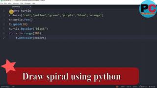 Draw spiral using python #shorts