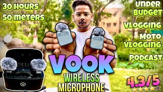 🔴 Vook TruMic Wireless Microphone Detailed Unboxing and Review Video🔥| Vlogging Motovlogging Podcast