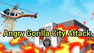 Angry gorilla city attack game victory in city
