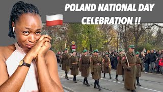 American Reacts - POLAND NATIONAL DAY  celebration parade | First Time Reaction 🇵🇱 #independenceday