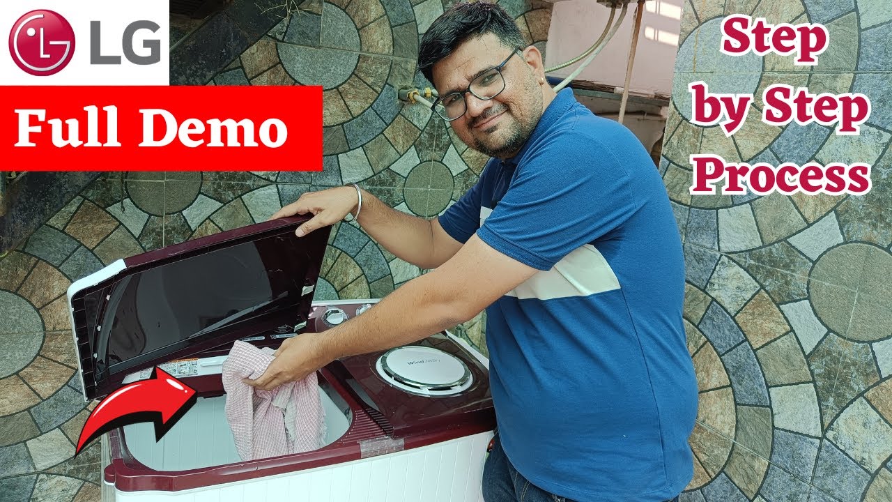 Lg Semiautomatic Washing Machine Demo⚡ How To Use LG Semi Automatic ...