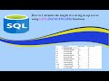 How to Calculate the length of a string in sql server using len(),datalength() functions
