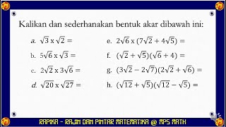 Perkalian Akar Kuadrat dengan Akar Kuadrat