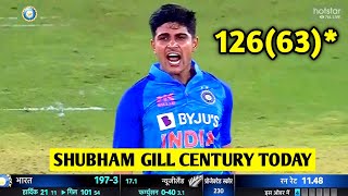 Shubham Gill 126(63) Century Highlights in 3rd T20 Match | Shubhman Gill Century Vs Newzealand