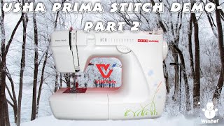 USHA PRIMA STITCH DEMO // PART 2 // உஷா ஆடோமெடிக் தையல் இயந்திரம் பயன்பாடு.