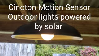 Outdoor dusk to dawn motion sensor lights from Cinoton