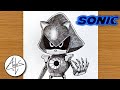 How To Draw Metal Sonic | Sonic 2 Sketch Art Lesson (Step by Step)