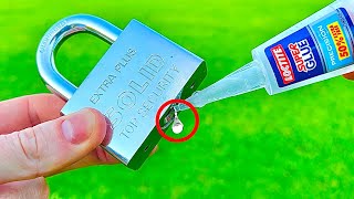 How to open a lock with super glue and baking soda￼