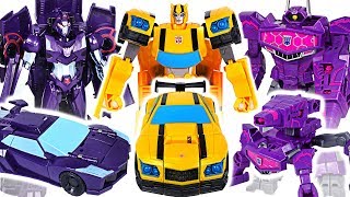 Transformers Cyberverse ultra class Shadow Striker, Shockwave VS Bumblebee, Grimlock! #DuDuPopTOY