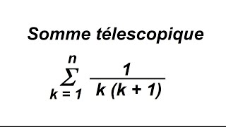 Une somme télescopique classique