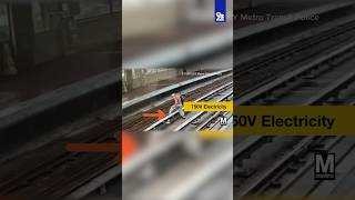 Man jumps over deadly electric rails on Metro train tracks