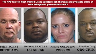 Arlington Police's 10 Most Wanted Criminals, September 19