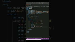 js switch | js switch statement |JavaScript switch#shorts #javascript