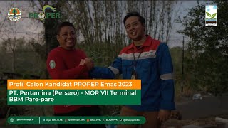 Profil Kandidat Emas PROPER 2023: PT. Pertamina (Persero) - MOR VII Terminal BBM Pare-pare