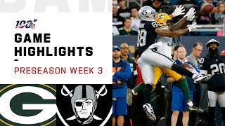 Packers Vs. Raiders Preseason Week 3 Highlights | Nfl 2019