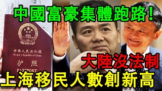 中國富豪集體跑路移民！都被中國政府嚇跑了，上海移民人數破新高。普通人竟然偷渡也要去美國，留在大陸根本沒希望。