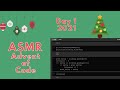 ASMR Coding: Solving Python Puzzles (Advent of Code 21 - Day  1)