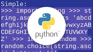 Generate a random letter in Python