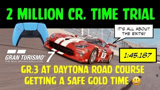 GT7 2 MILLION Cr. Time Trial - Gr.3 at Daytona - some tips to hopefully get you a safe gold time 😃👍