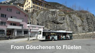 From Göschenen to Flüelen in Switzerland with Bus 401