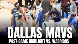 Luka Doncic & Steph Curry Embrace Moments After Mavs vs. Warriors + Dinwiddie Gets Mobbed by Mavs