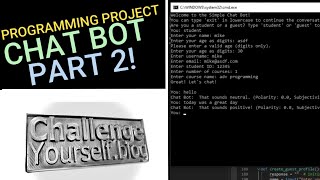 Programming Project: Chatbot Part 2