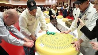 Cutting the Swiss at World Championship Cheese Contest