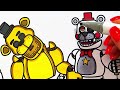 Five Nights at Freddy's Coloring Pages  How To Color Golden Freddy & Spring Bonnie FNAF  NCS